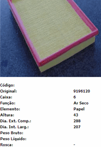 FILTRO DE AIRE CHEVROLET CORSA/MERIVA D Y N 2002