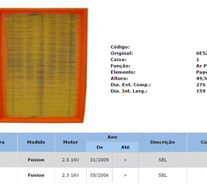 FILTRO AIRE FORD FUSION
