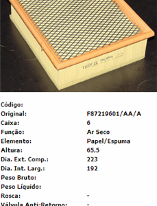 FILTRO AIRE RANGER 2.3