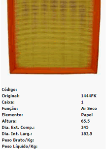 FILTRO DE AIRE CITROEN C4