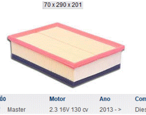 FILTRO AIRE MASTER 2.3