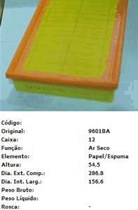 FILTRO AIRE FORD KA